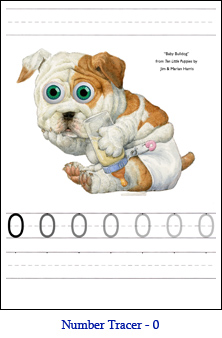 Dog Number Tracer Zero – Baby Bulldog 